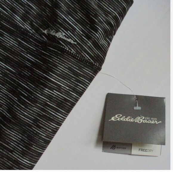 Eddie Bauer Motion Leggings Moisture Wicking Pants Gray & White 2XL NWT XXL 2X - Picture 3 of 6